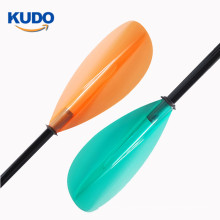 2019 Desempenho durável Fácil portabilidade Eixo de fibra de vidro Lâmina transparente para PC Clear Kayak Paddle